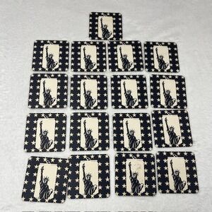 Miller Lite Beer Coasters Lot of 17 Statue of Liberty Stars Patriotic Barware